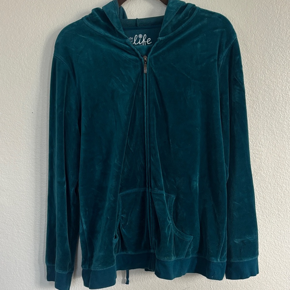 Made for Life Teal Velour Track Suit